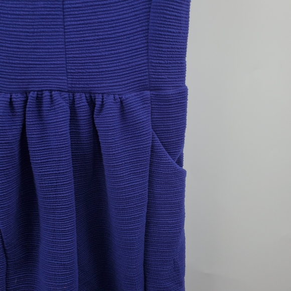 Anthropologie Maeve Ruffles Ottoman Dress Blue - Picture 4 of 9